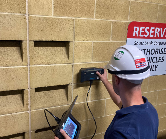 NDT by Pulse Velocity for concrete